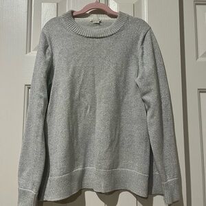 J Crew Crewcuts size 12 silver metallic crewneck sweater